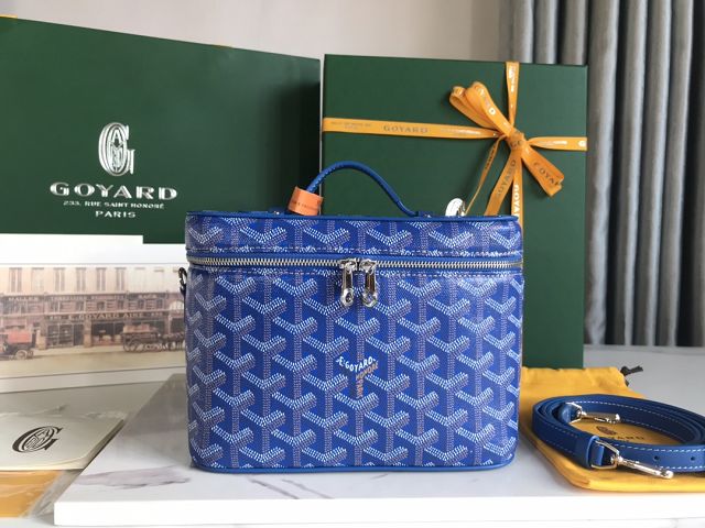 Goyard original canvas muse vanity case GY0052 blue