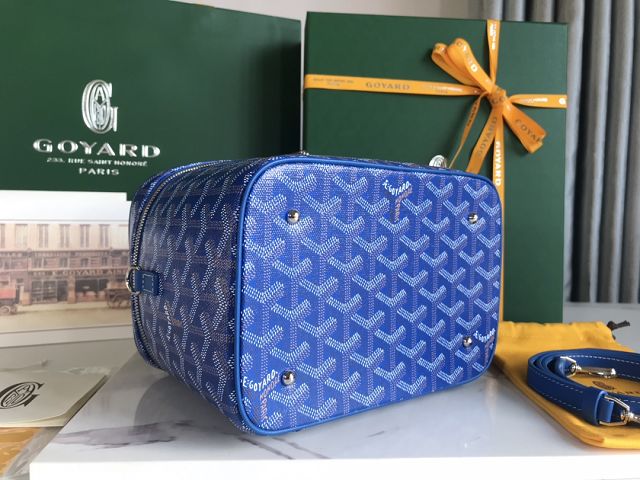 Goyard original canvas muse vanity case GY0052 blue