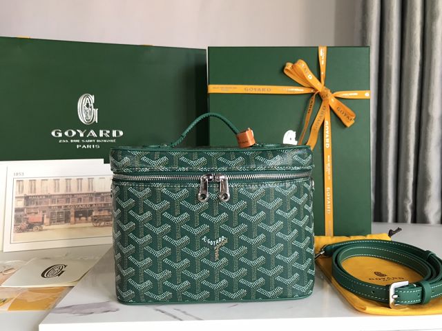 Goyard original canvas muse vanity case GY0052 green