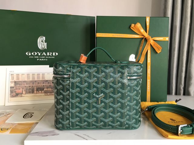 Goyard original canvas muse vanity case GY0052 green