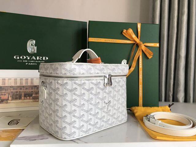 Goyard original canvas muse vanity case GY0052 white