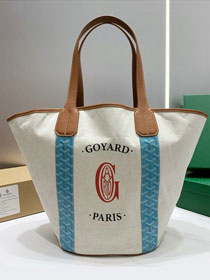Goyard original cotton belharra tote bag GY0056 blue