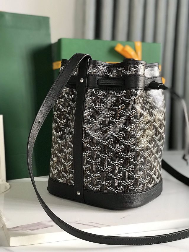 Goyard original canvas petit flot bucket bag GY0054 black