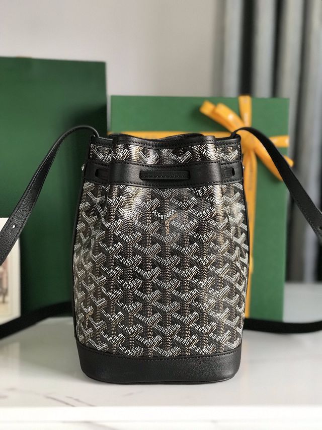 Goyard original canvas petit flot bucket bag GY0054 black