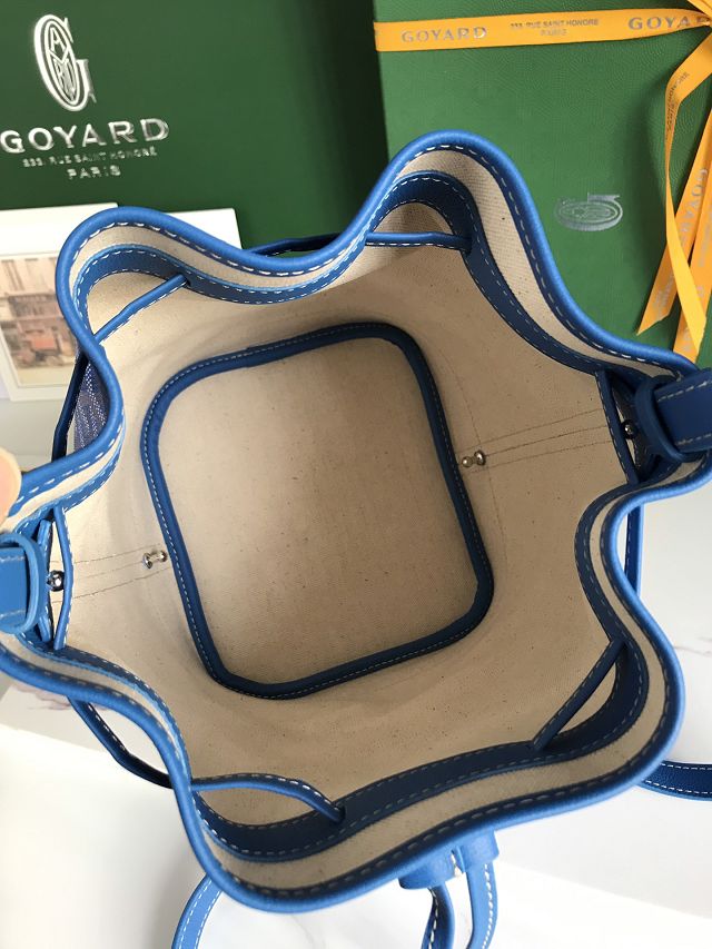 Goyard original canvas petit flot bucket bag GY0054 blue