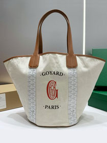 Goyard original cotton belharra tote bag GY0056 white