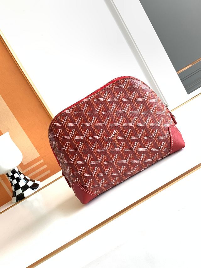 Goyard original canvas vendome cosmetic pouch GY0059 red