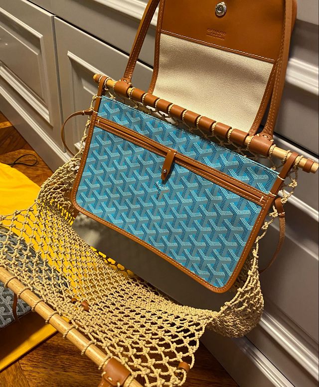 Goyard original raffia mesh aligre bag GY0060 blue