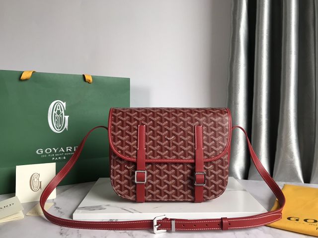 Goyard original canvas belvedere MM bag GY0072 red