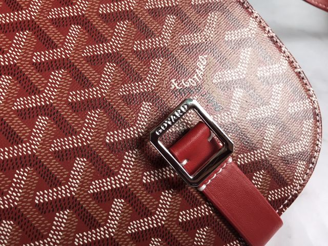 Goyard original canvas belvedere MM bag GY0072 red