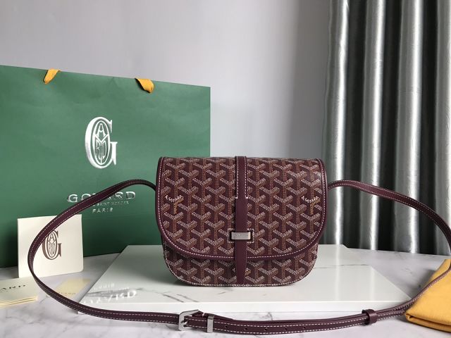 Goyard original canvas belvedere bag GY0012 burgundy