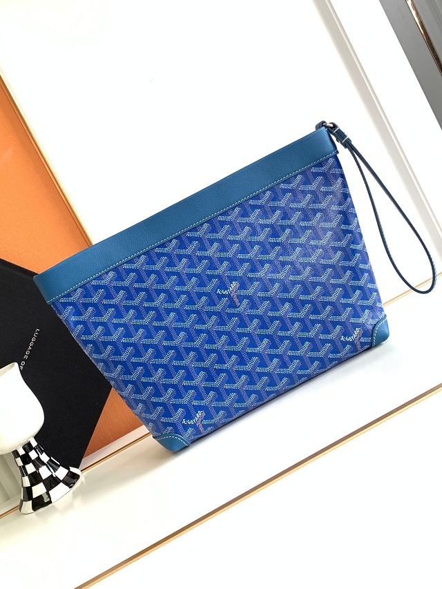 Goyard original canvas conti pouch GY0066 blue