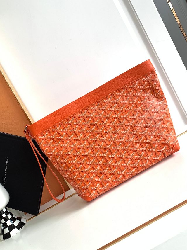 Goyard original canvas conti pouch GY0066 orange