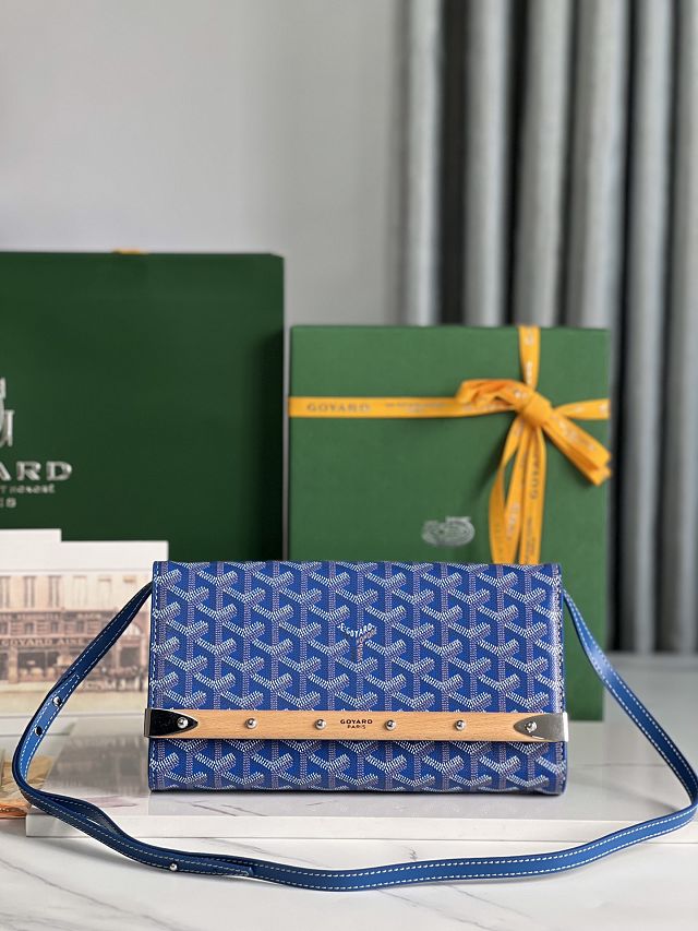 Goyard original canvas monte-carlo PM clutch GY0071 blue