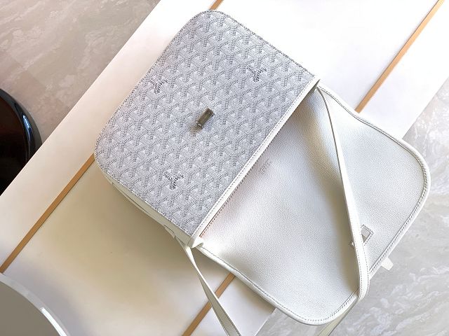 Goyard original canvas belvedere MM bag GY0073 white