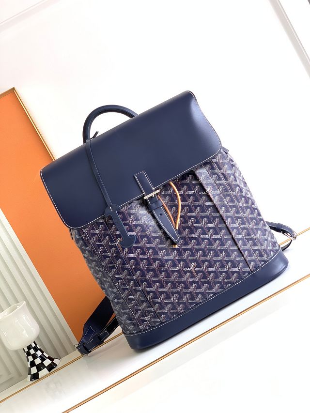 Goyard original canvas alpin MM backpack GY0076 navy blue