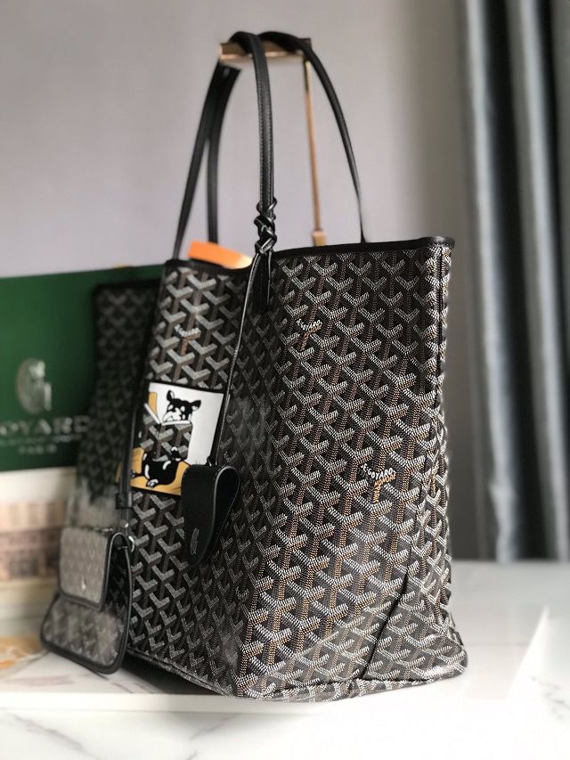 Goyard original canvas saint louis GM bag GY0081 black