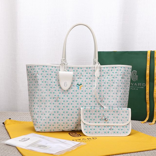 Goyard original canvas saint louis PM bag GY0078 white&green