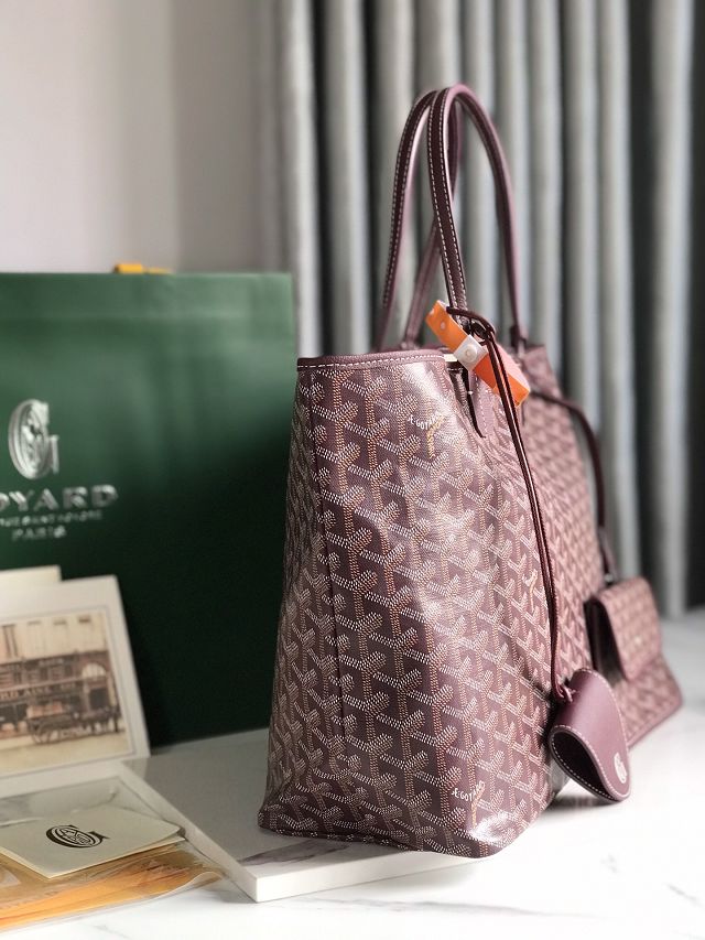 Goyard original canvas saint louis PM bag GY0082 burgundy