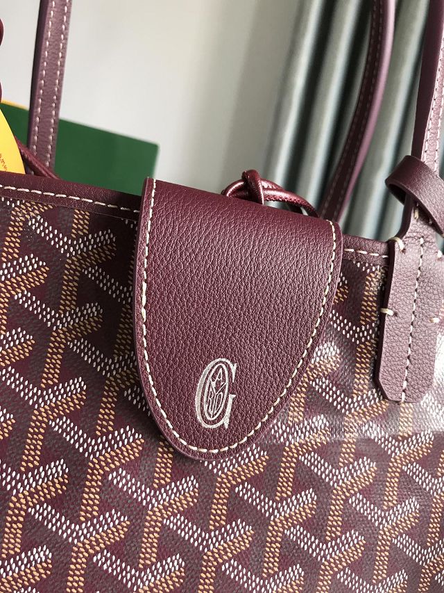 Goyard original canvas saint louis PM bag GY0082 burgundy