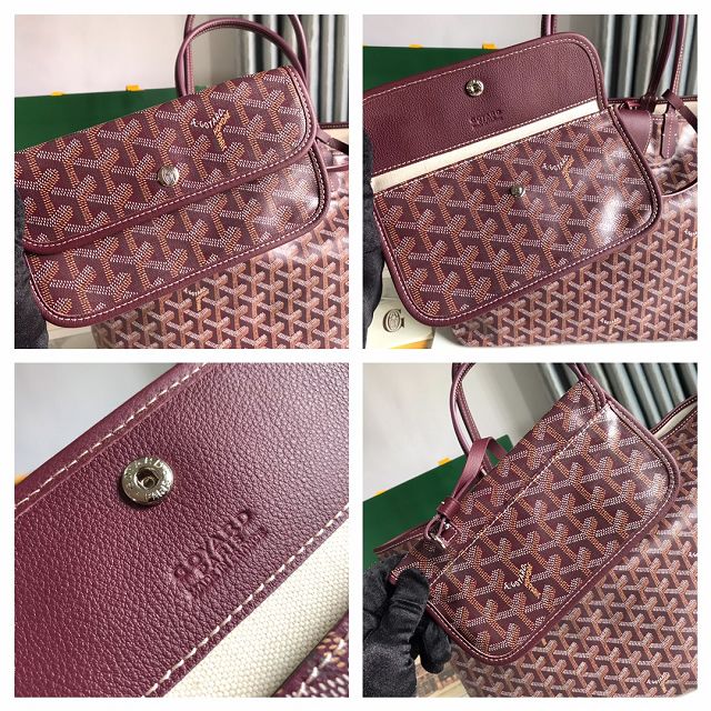 Goyard original canvas saint louis PM bag GY0082 burgundy