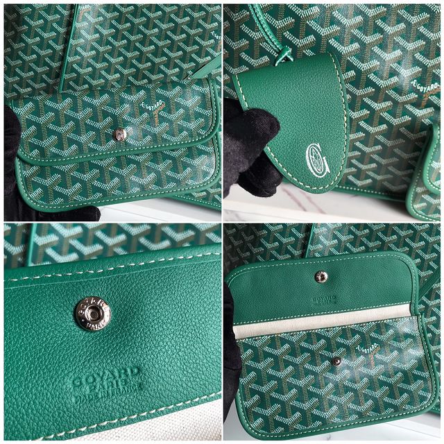 Goyard original calfskin&canvas reversible anjou GM bag GY0088 green