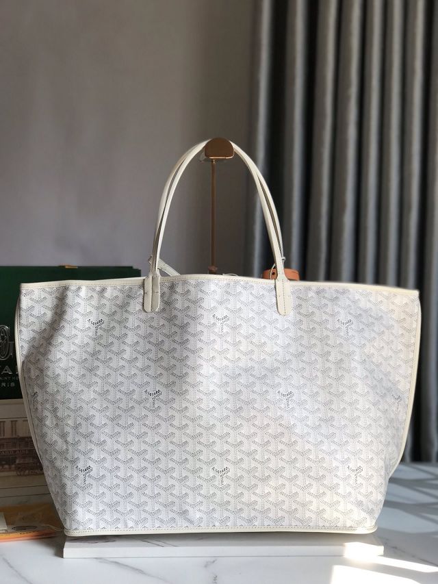 Goyard original calfskin&canvas reversible anjou GM bag GY0088 white	