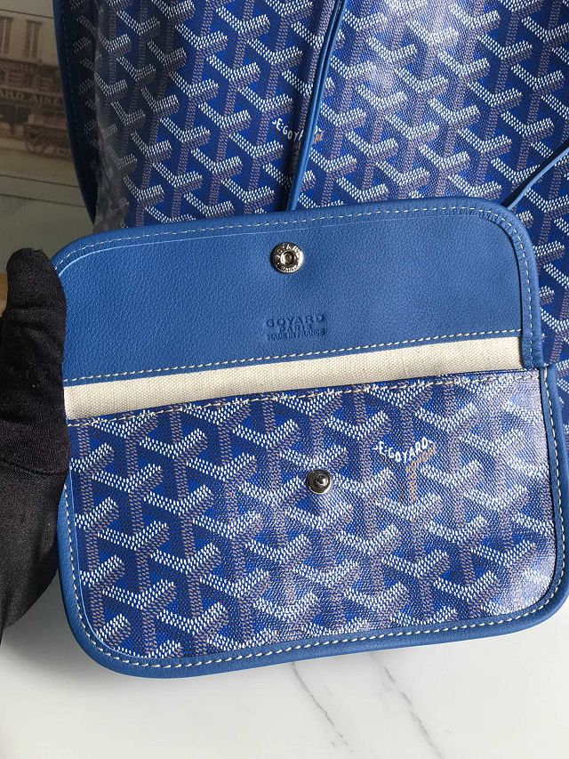 Goyard original calfskin&canvas reversible anjou PM bag GY0087 blue