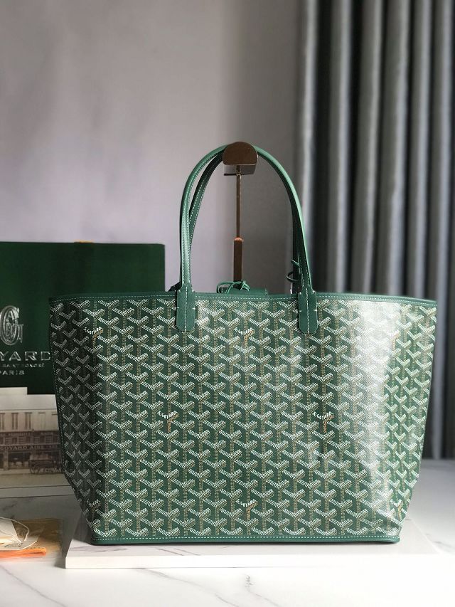 Goyard original calfskin&canvas reversible anjou PM bag GY0087 green