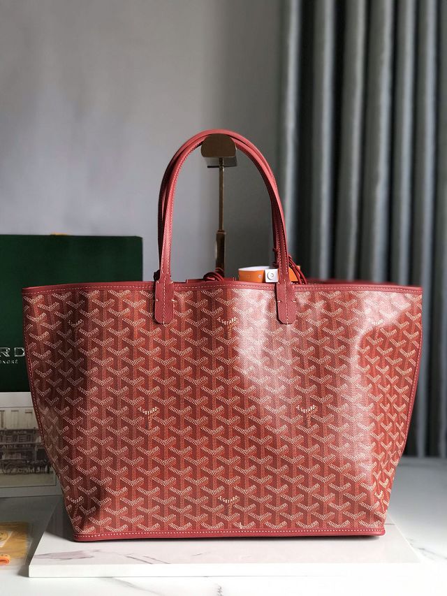 Goyard original calfskin&canvas reversible anjou PM bag GY0087 red