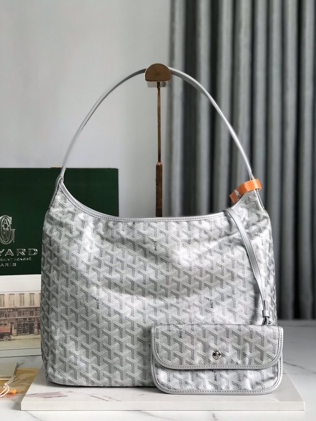 Goyard original canvas boheme hobo bag GY0094 silver