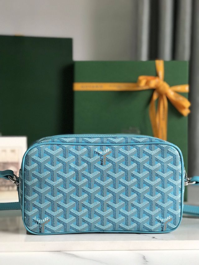 Goyard original canvas cap vert bag GY0015 sky blue