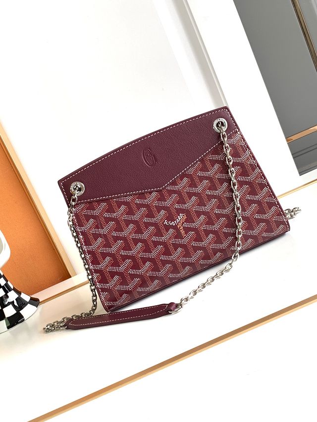 Goyard original canvas rouette structure mini bag GY0093 burgundy