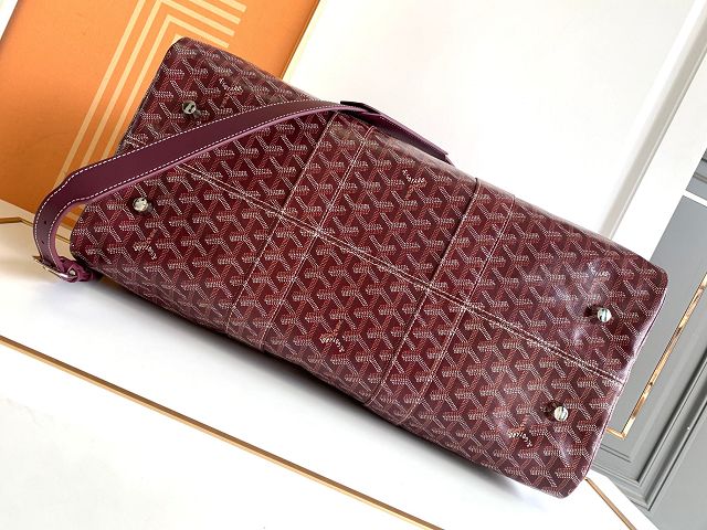 Goyard original canvas boston 45 bag GY0096 burgundy