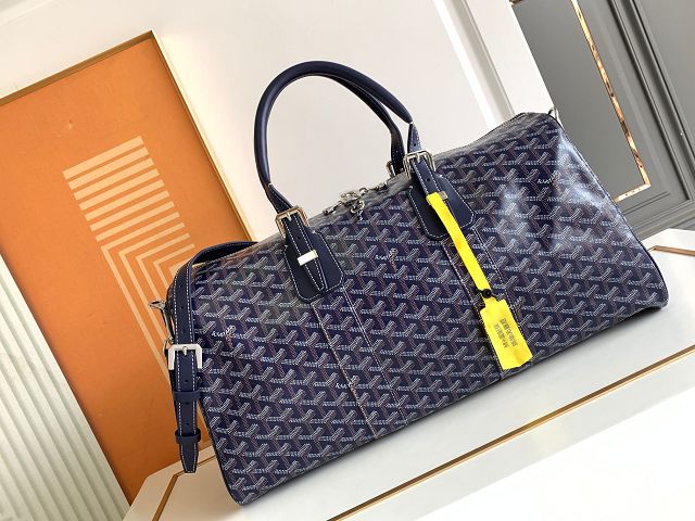 Goyard original canvas boston 45 bag GY0096 navy blue