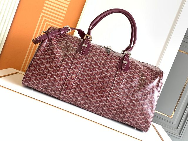 Goyard original canvas boston 50 bag GY0097 burgundy