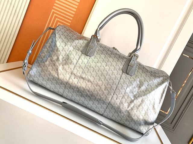 Goyard original canvas boston 50 bag GY0097 silver