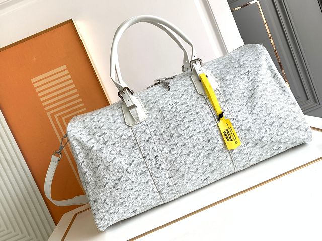 Goyard original canvas boston 50 bag GY0097 white