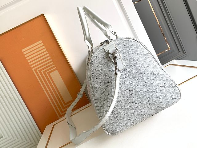 Goyard original canvas boston 50 bag GY0097 white