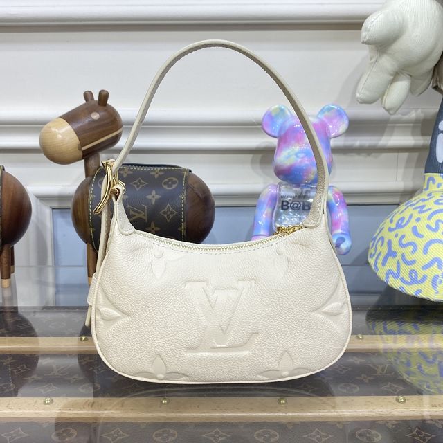 Louis vuitton original calfskin mini moon bag M82519 white