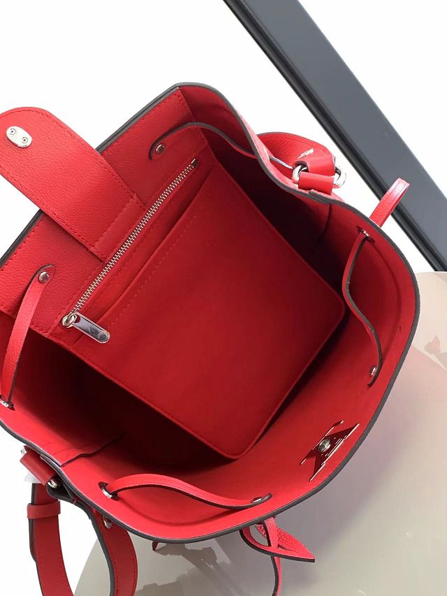 Louis vuitton original calfskin bucket bag M54677 red