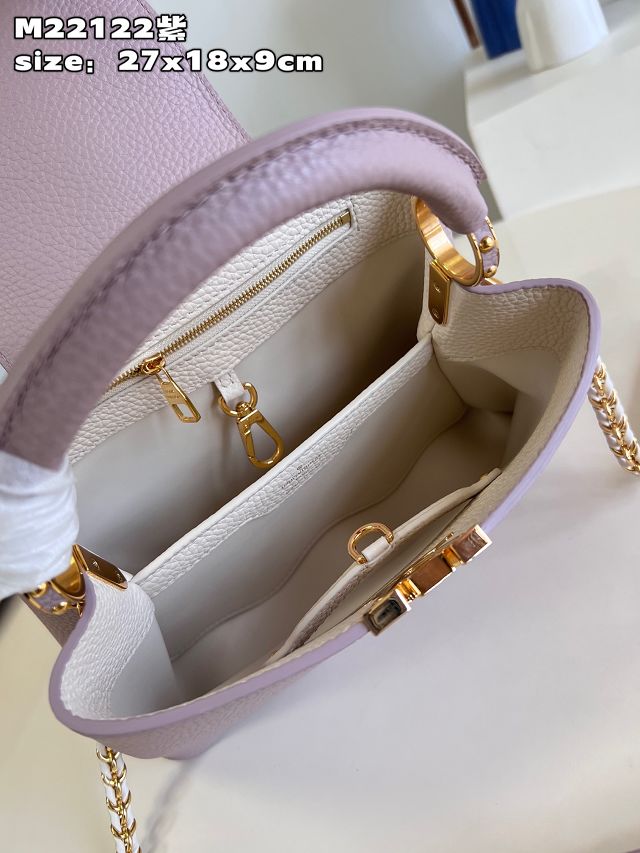 Louis vuitton original calfskin capucines BB handbag M20815 light purple