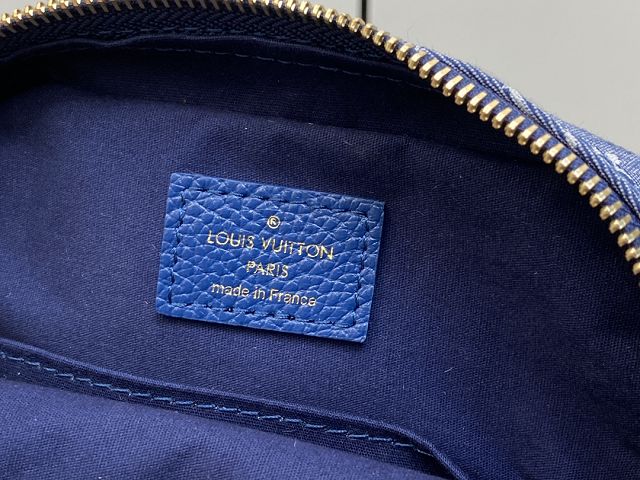 Louis vuitton original denim messenger bag M45266 blue