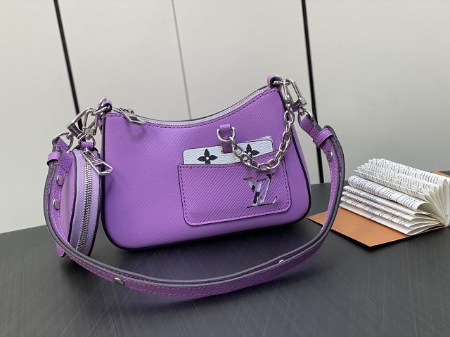 Louis vuitton original epi leather marellini bag M22653 purple