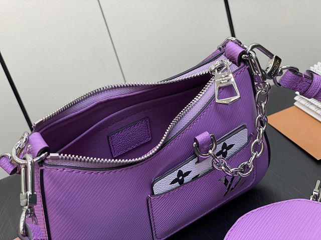 Louis vuitton original epi leather marellini bag M22653 purple