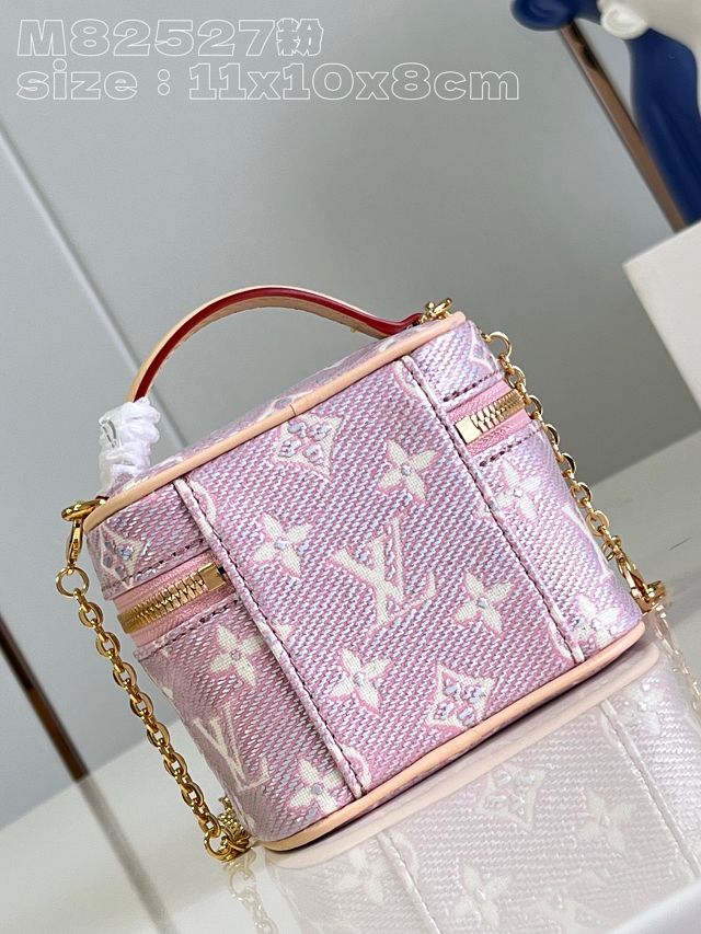 Louis vuitton original monoglam canvas micro vanity M82527 pink