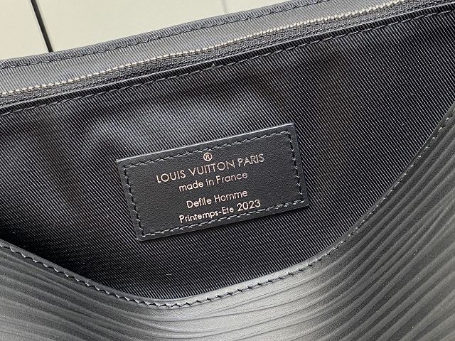 Louis vuitton original epi leather montsouris messenger bag M23097 black