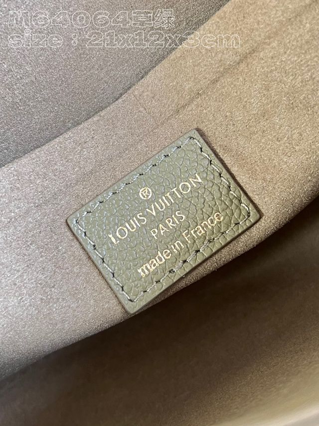 Louis vuitton original calfskin pochette felicie M64064 khaki