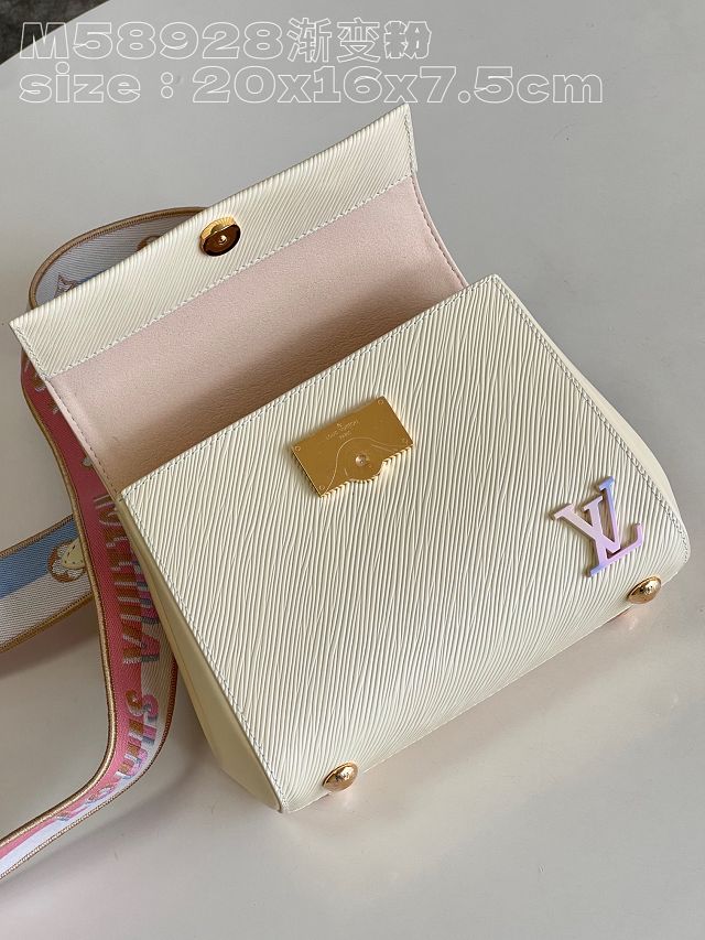 Louis vuitton original epi leather cluny mini handbag M58928 light yellow