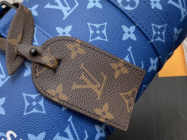 Louis vuitton original monogram canvas keepall 25 M46803 blue